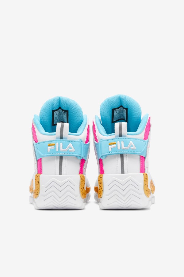 White/Pink Glo/Lemon Fila Women\'s Grant Hill 2
