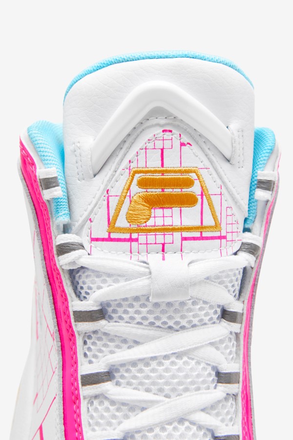 White/Pink Glo/Lemon Fila Women\'s Grant Hill 2