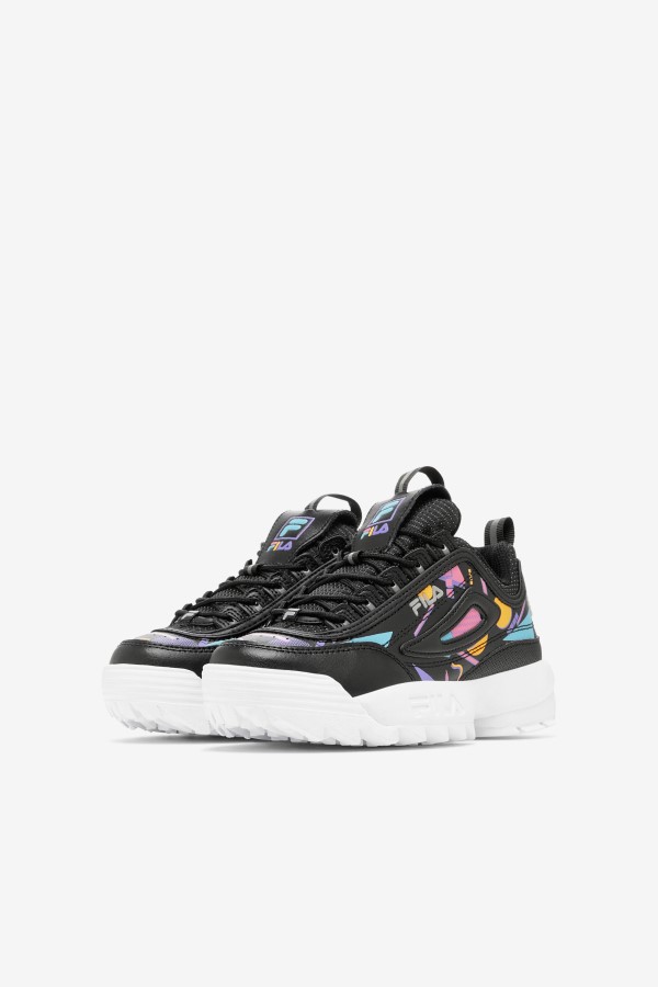 Black/Bubblegum/White Fila Little Kids\' Disruptor 2 Premium