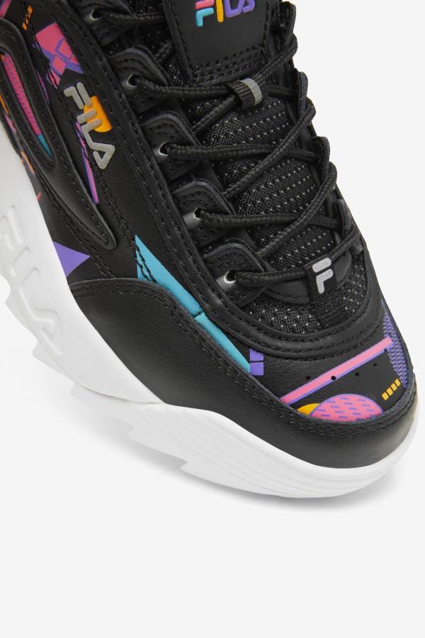 Black/Bubblegum/White Fila Little Kids\' Disruptor 2 Premium