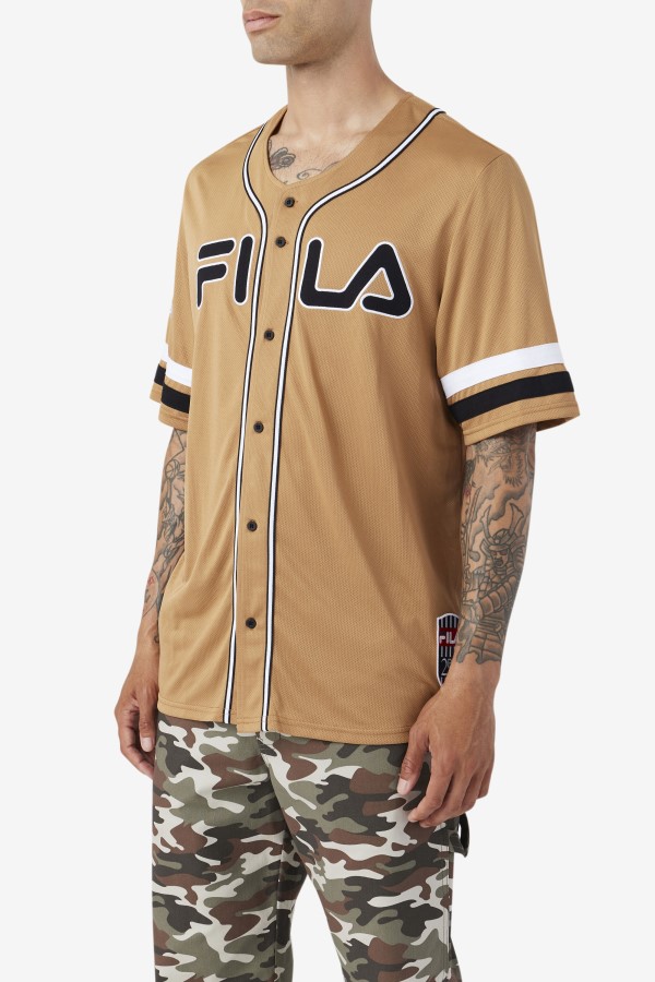 Fila Tobacco Brown/Black/White 2Pac Baseball Jersey
