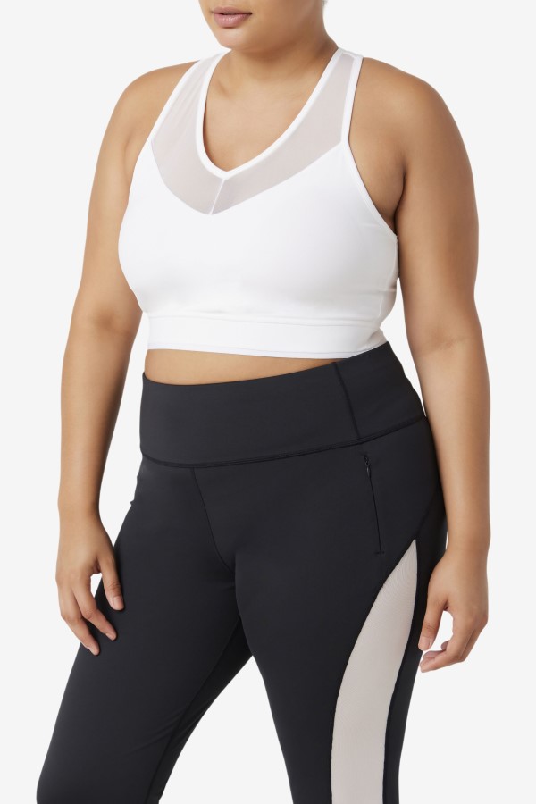 Uplift Racerback Bra Top White Fila