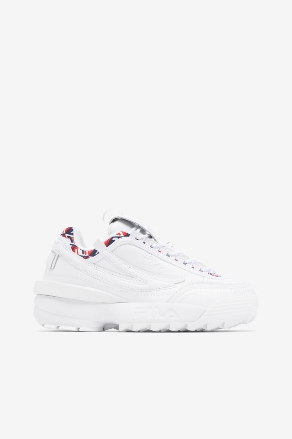 Fila White/Navy/Red Women's Disruptor 2 EXP Cubic
