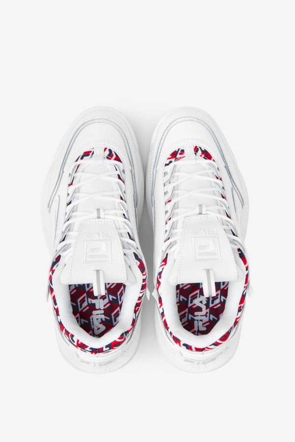 Fila White/Navy/Red Women\'s Disruptor 2 EXP Cubic