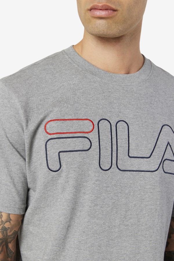 Fila borough tee Heather/Navy/Red