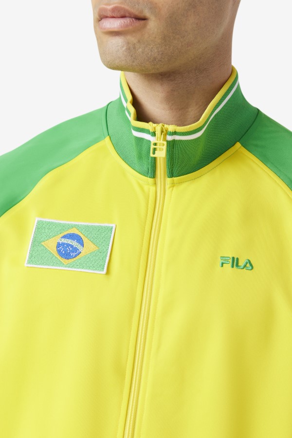 Fila Brazil Track Jacket Yellow/Fern Green/White