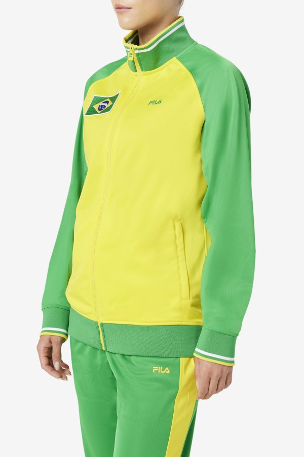 Fila Brazil Track Jacket Yellow/Fern Green/White