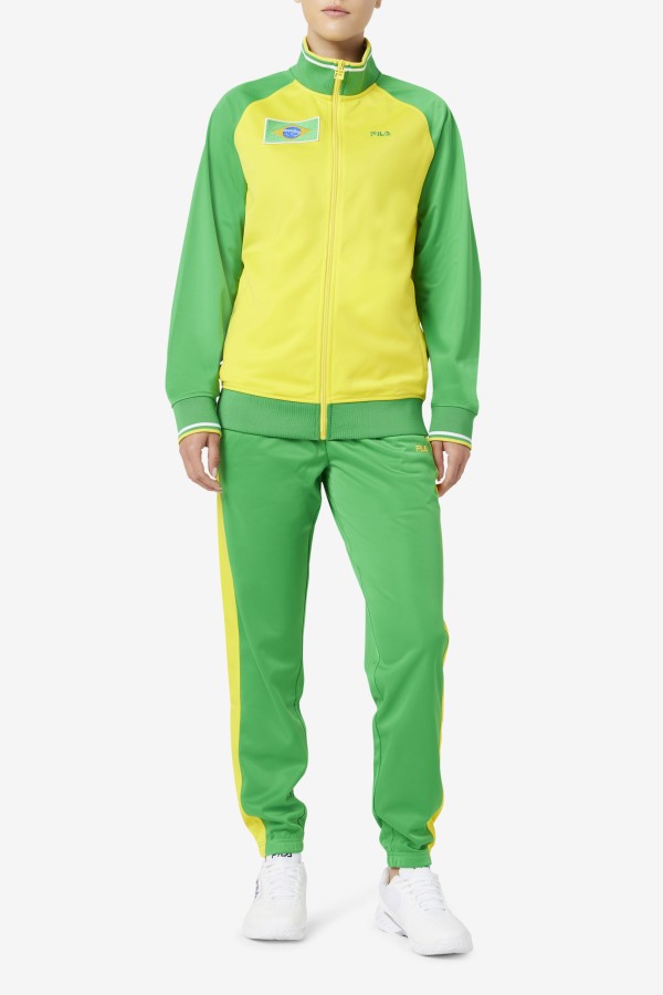 Fila Brazil Track Jacket Yellow/Fern Green/White