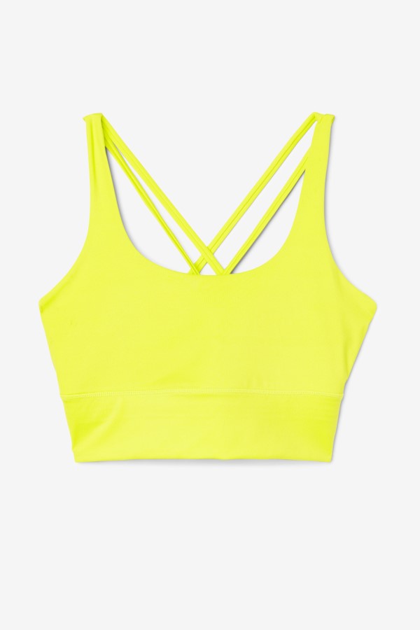 Sulphur Fila Uplift Cross Back Bra Top