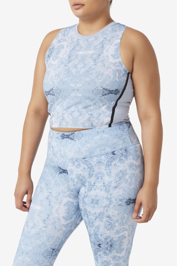 Uplift Athletic Crop Top Fila Blue Fog/Black
