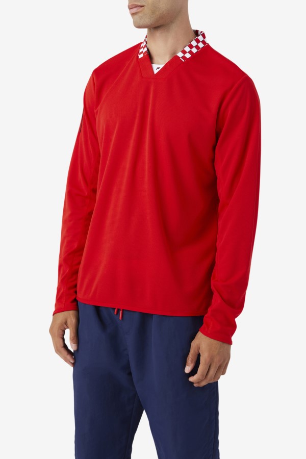 Fila Bevans Park Long Sleeve Tee Red