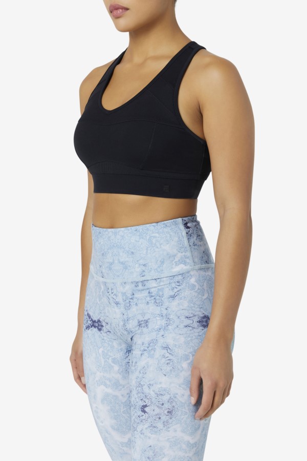Fila Black Uplift Racerback Sports Bra