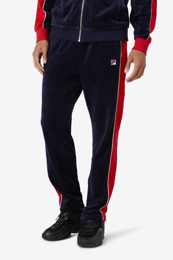 Peacoat/Gardenia/Red Fila Cima Velour Pant