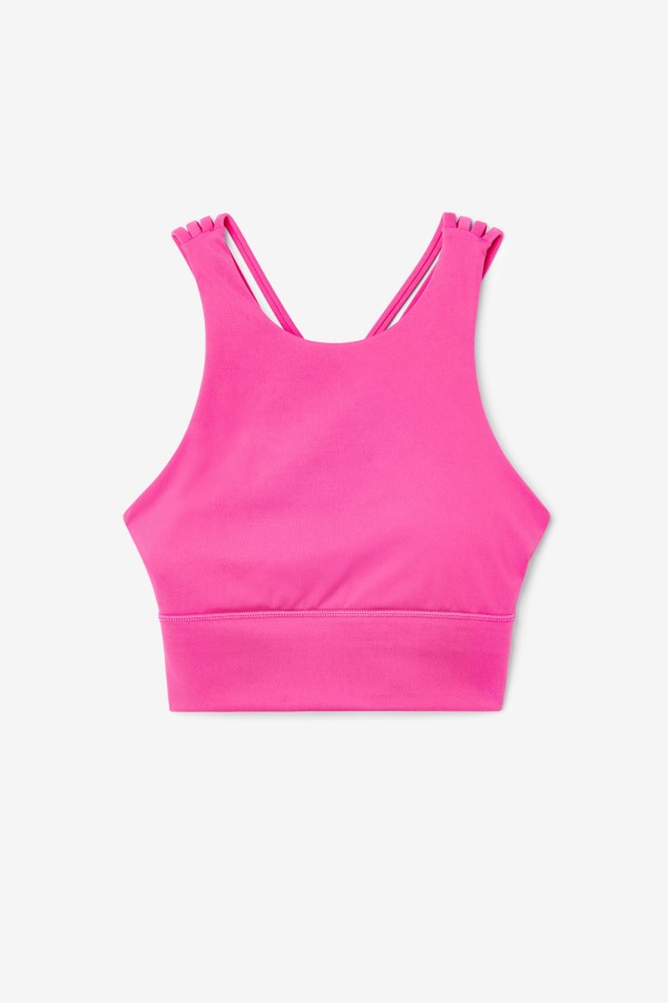 Fila Uplift High Neck Sports Bra Bright Pink