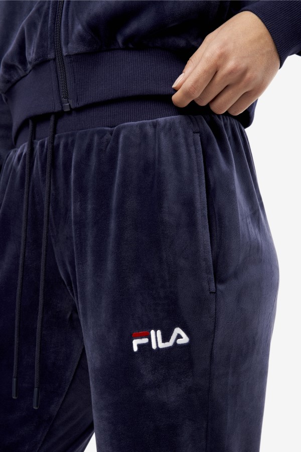 Navy Zura Velour Jogger Fila