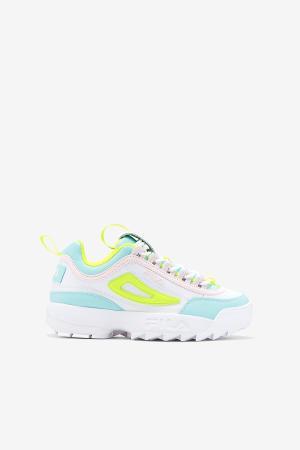 Fila Little Kids' Disruptor 2 Premium White/Yellow/Blue
