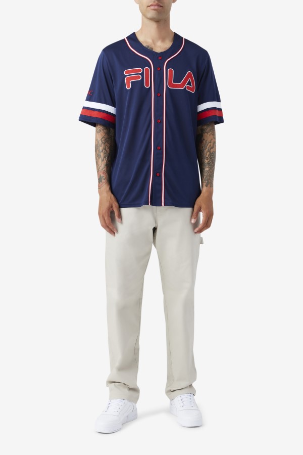 2Pac Baseball Jersey Fila Navy/Red/White
