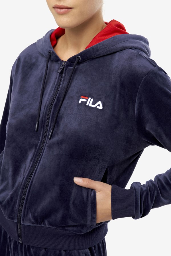 Zura Velour Jacket Navy Fila