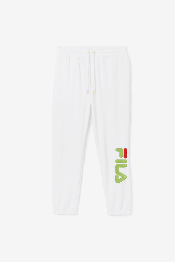 Fila Mansur Velour Pant White/Forest Green/Red