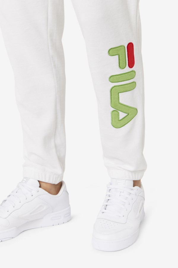 Fila Mansur Velour Pant White/Forest Green/Red
