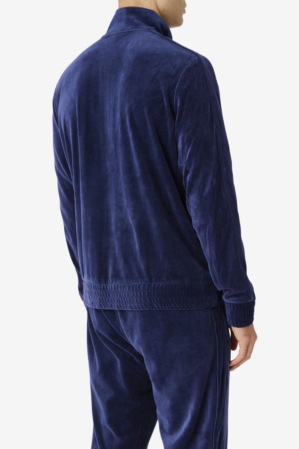 Deverall Velour Jacket Navy Fila