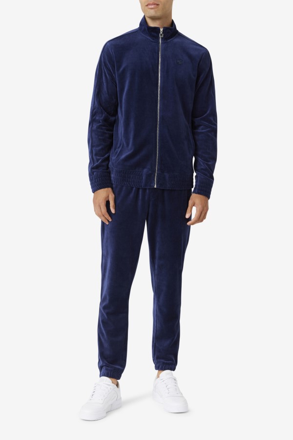 Deverall Velour Jacket Navy Fila