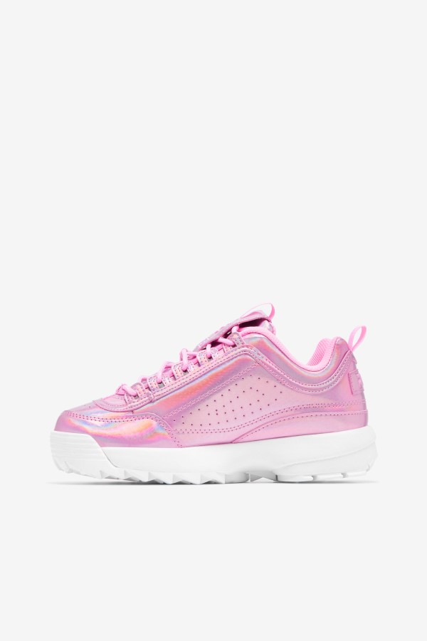 Cotton Candy/White Women\'s Disruptor 2 Premium Iridescent Snake Fila