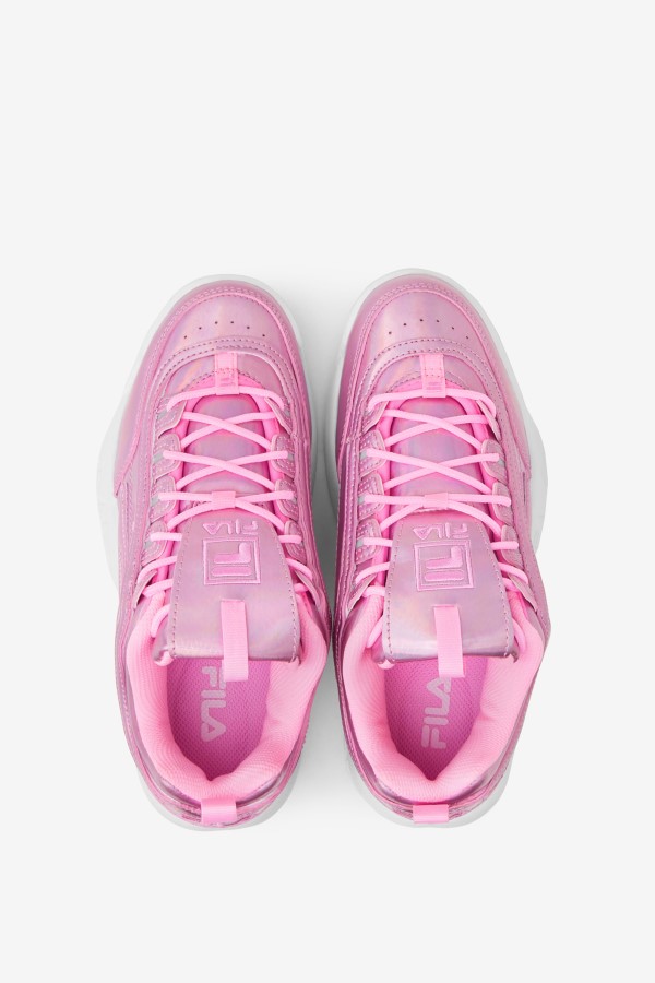Cotton Candy/White Women\'s Disruptor 2 Premium Iridescent Snake Fila