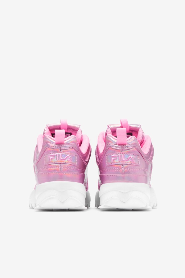 Cotton Candy/White Women\'s Disruptor 2 Premium Iridescent Snake Fila
