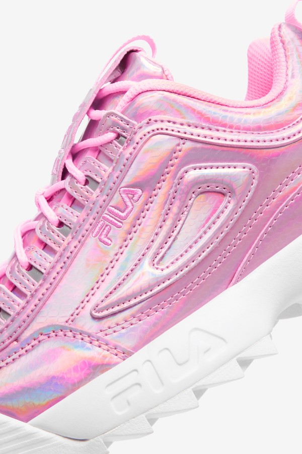 Cotton Candy/White Women\'s Disruptor 2 Premium Iridescent Snake Fila