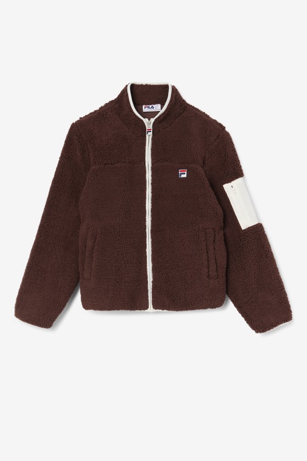 Fila Yale Sherpa Jacket Brown Stone/Egret