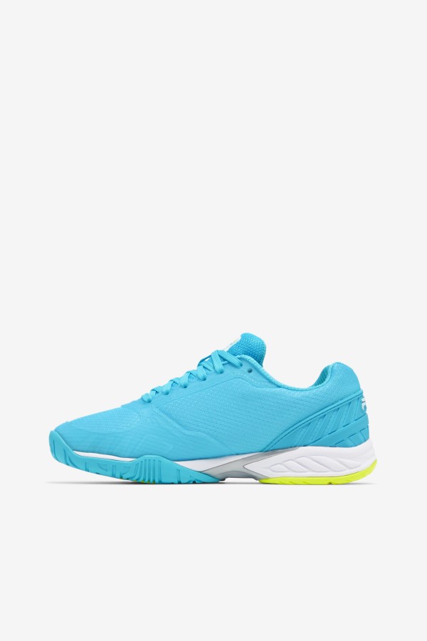 Bluefish/White/Yellow Fila Women\'s Volley Zone