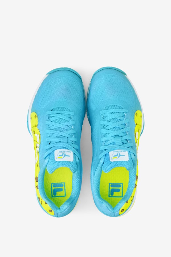 Bluefish/White/Yellow Fila Women\'s Volley Zone
