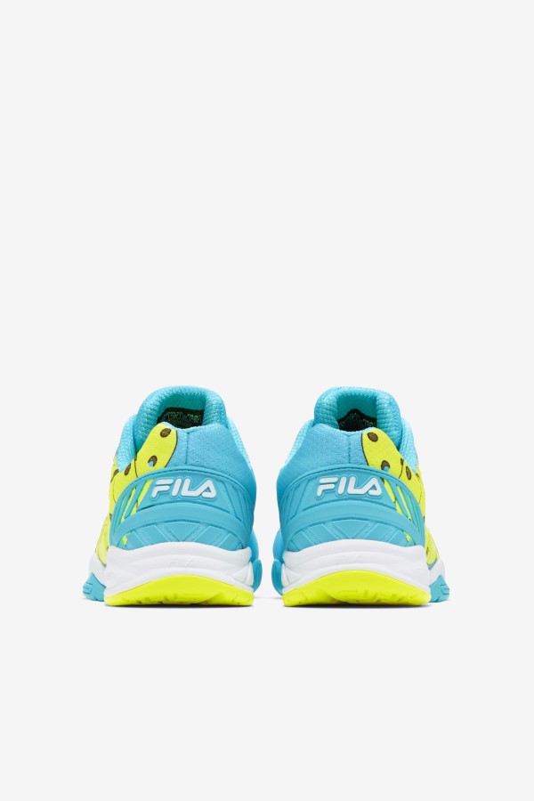 Bluefish/White/Yellow Fila Women\'s Volley Zone