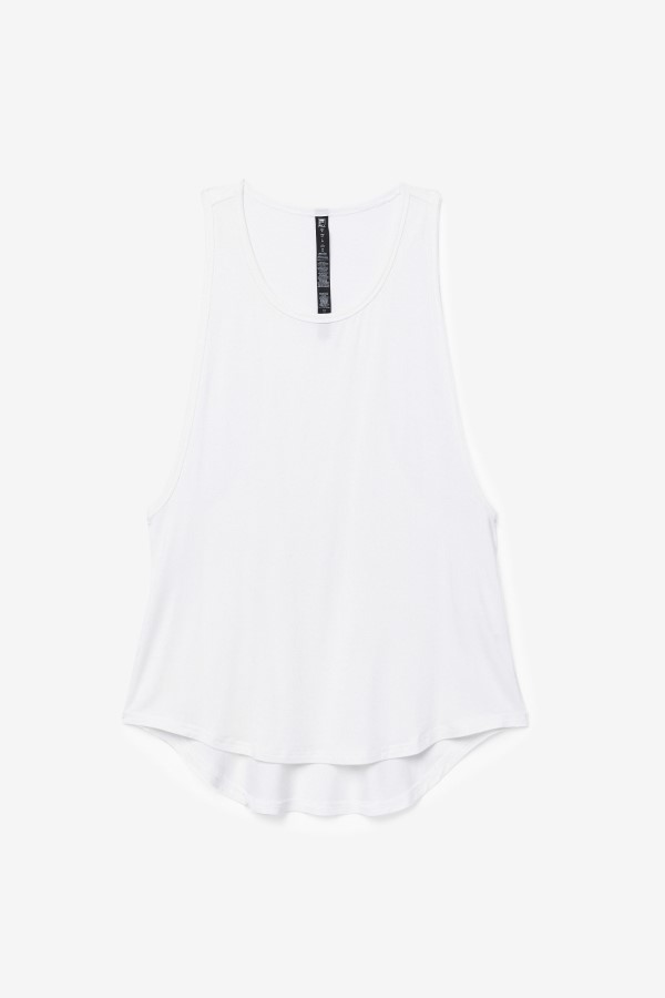 White Fila Fi-Lux Long Tank Top