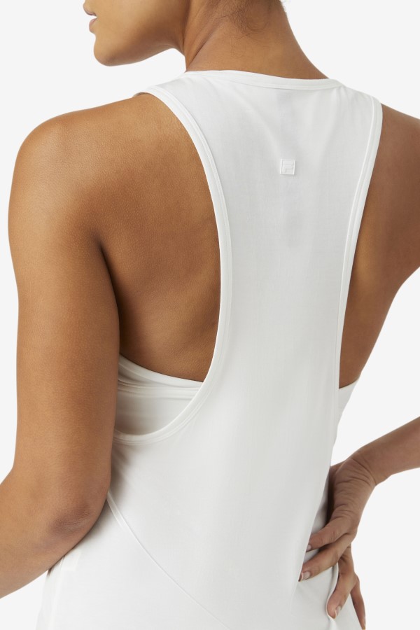 White Fila Fi-Lux Long Tank Top