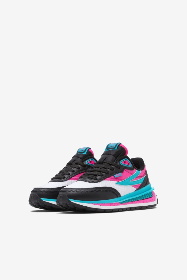 Little Kids\' Renno Black/Pink Glo/White Fila