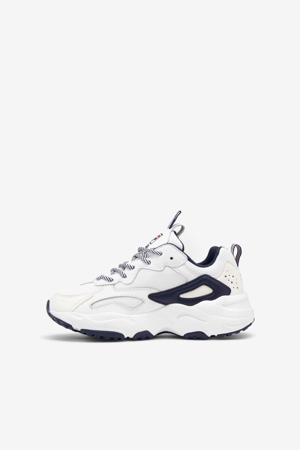 Fila White/Navy/Red big kids\' ray tracer