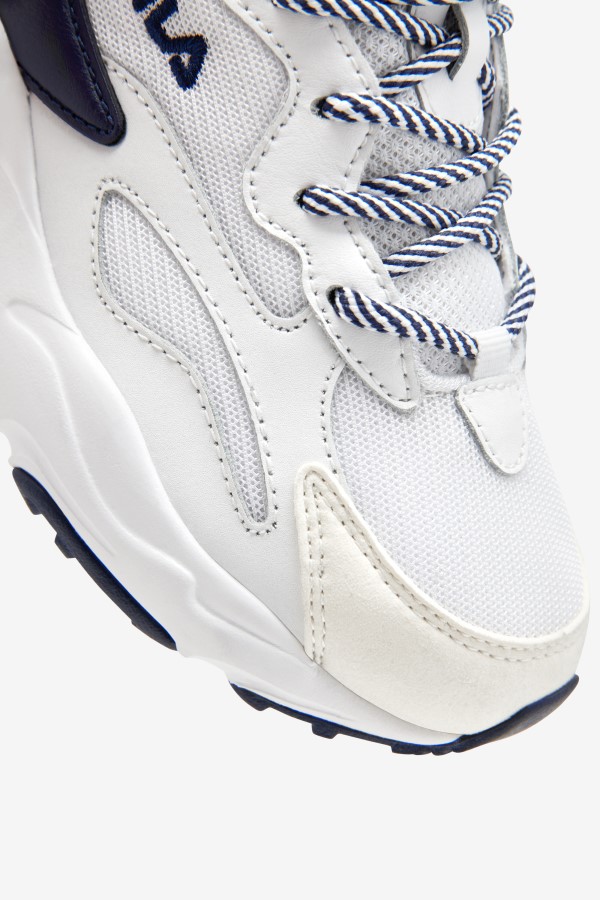 Fila White/Navy/Red big kids\' ray tracer
