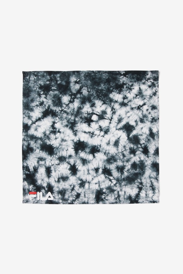 Black/White Black & White Tie Dye Bandana Fila
