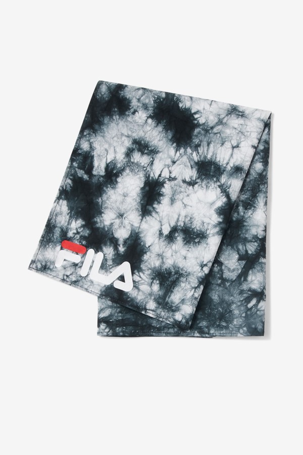 Black/White Black & White Tie Dye Bandana Fila