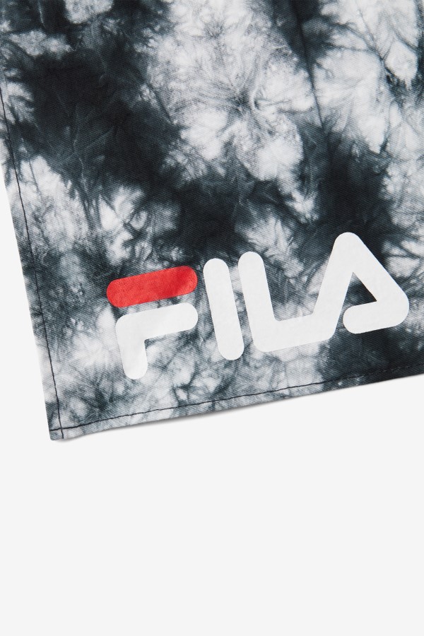 Black/White Black & White Tie Dye Bandana Fila