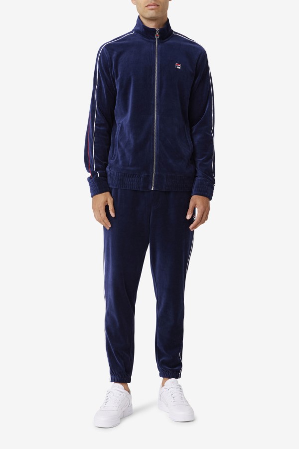 Navy/White/Red Fila Deverall Velour Pant