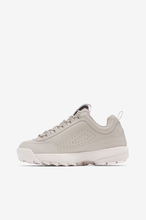 Silver Gray/White Sand Fila Women\'s Disruptor 2 Premium