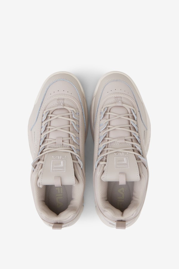 Silver Gray/White Sand Fila Women\'s Disruptor 2 Premium