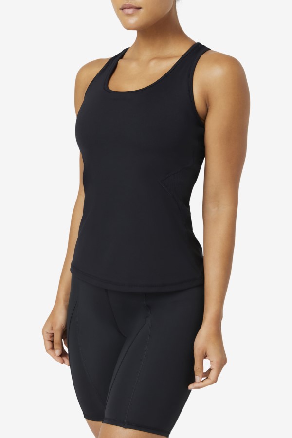 Black Uplift Open Racerback Tank Top Fila
