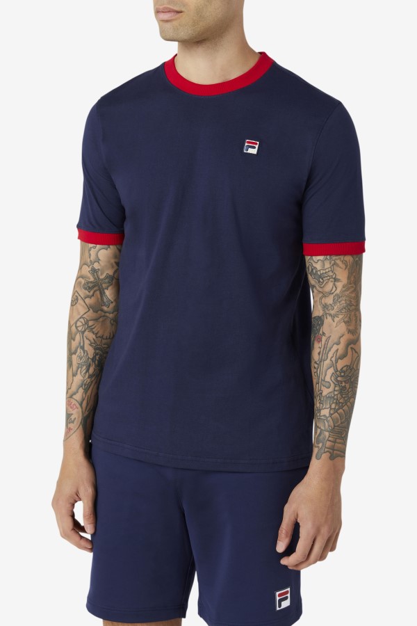 Marconi Ringer Tee Peacoat/Red Fila