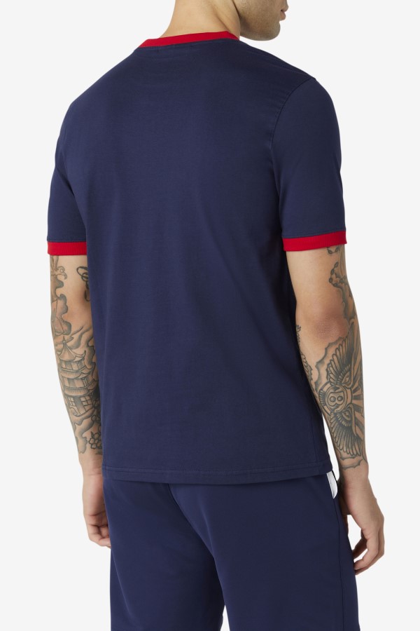 Marconi Ringer Tee Peacoat/Red Fila