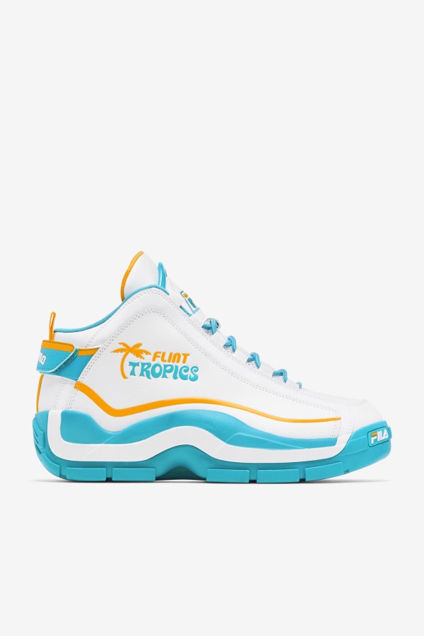 White/Teal/Zinnia Fila Men\'s Grant Hill 2 x Semi-Pro Special