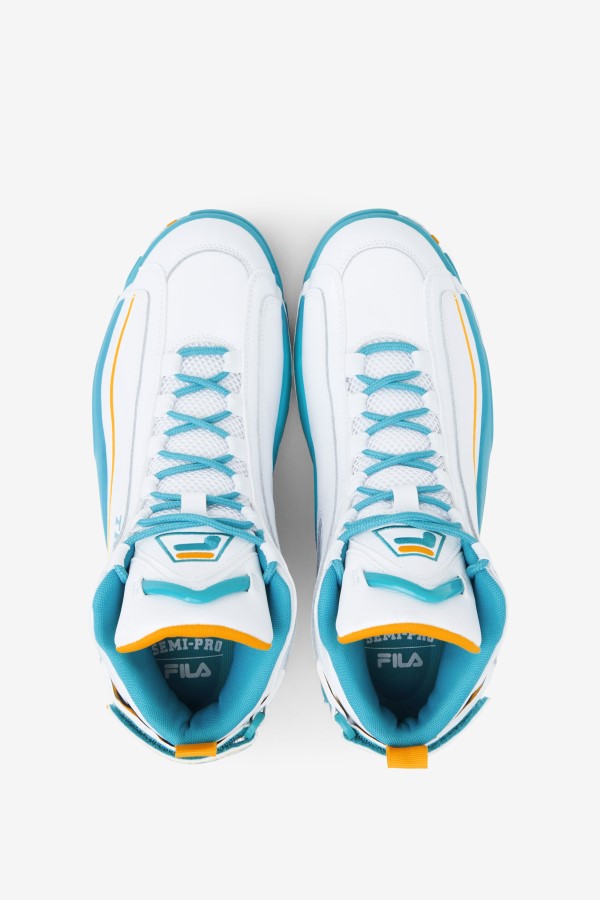 White/Teal/Zinnia Fila Men\'s Grant Hill 2 x Semi-Pro Special